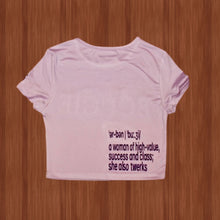 Load image into Gallery viewer, Royalty Crew Neck Crop Tee
