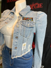 Load image into Gallery viewer, B Crop Denim Jacket
